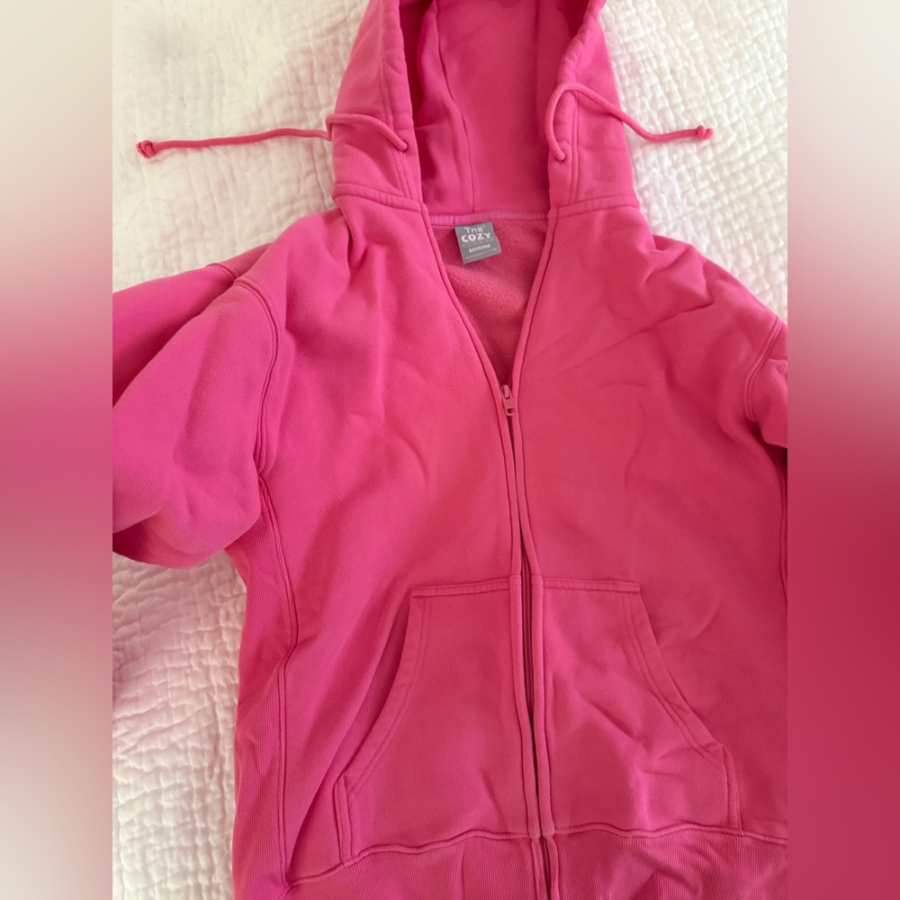 TNA Cozy Sweatfleece Boyfriend Zip Hoodie size XS